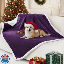 Smiry Waterproof Blanket Throw for Large Dogs, Soft Reversible Do