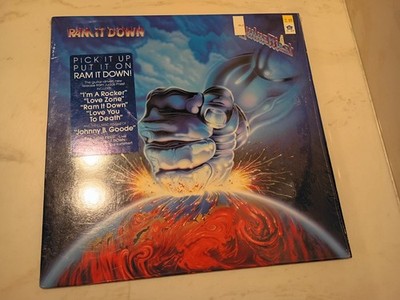 JUDAS PRIEST RAM IT DOWN 1988 CBS US 1ST PRESS W/LYRICS, SHRINK & HYPER!