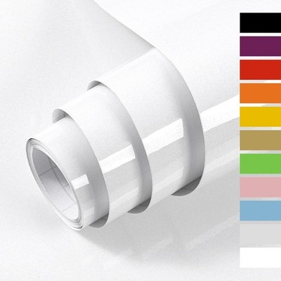 Hode Adhesive Film for Furniture, White High Gloss, 40cm x 6m, Self-Adhesive ...
