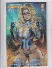 KAMEN AMERICA VOL 1 STARS AND STRIFE ICONIC COMICS TIMOTHY LIM FOIL COVER 2ND PT