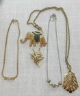 Crown Trifari Alfred Philippe Jewelry Lot Gold Tone Vintage Enamel Figural