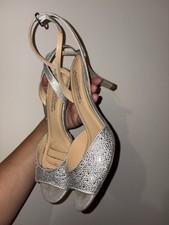 American Glamour Badgley Mischka Zoelle Special Occasion Heel Sz 8 Rhinestone