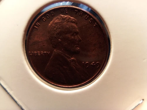 1949 Lincoln Wheat Cent Red AU Condition