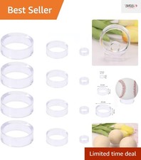 12-Piece Acrylic Round Stands for Secure Display of Balls and Ornaments