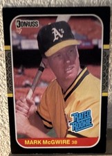 1987 Donruss Rated Rookie Mark McGwire #46 Base Oakland Athletics MLB