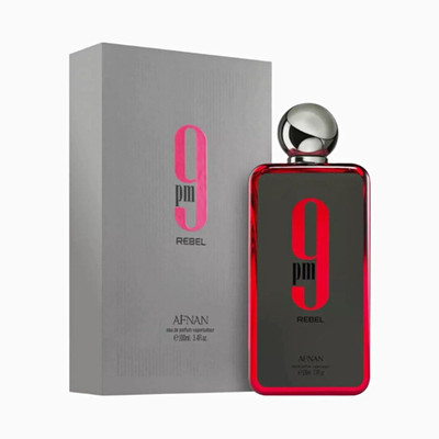 Afnan 9 PM Rebel Eau de Parfum Spray 3.4 fl oz Mandarin Vanilla Cedarwood