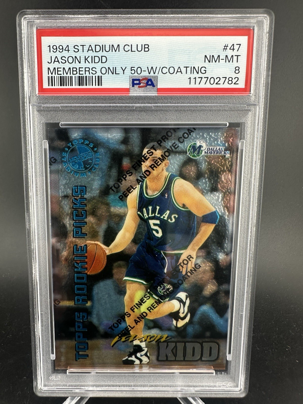 1994 STADIUM CLUB MEMBERS ONLY 50 #47 JASON KIDD PSA 8 RARE