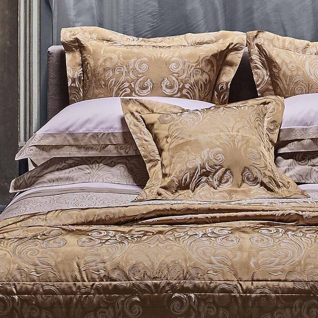 NEW Frette 3 PC 2 PC 1 PC LUX FLARE Euro Shams Sham Gold Caramel SILK