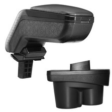 Design Mittelarmlehne Armlehne KOMPLETT Leder für Opel Corsa E ab 2014- Schwarz