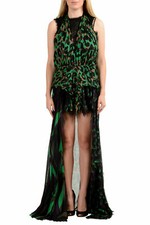 Versace Women's 100% Silk Asymmetrical Length Evening Dress US M IT 42