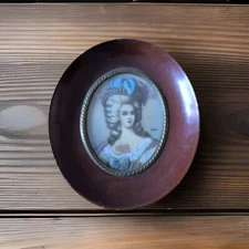 Portrait Miniature " Antonietta Lebrun " Lady Of Quality Signed IN The Taste 18