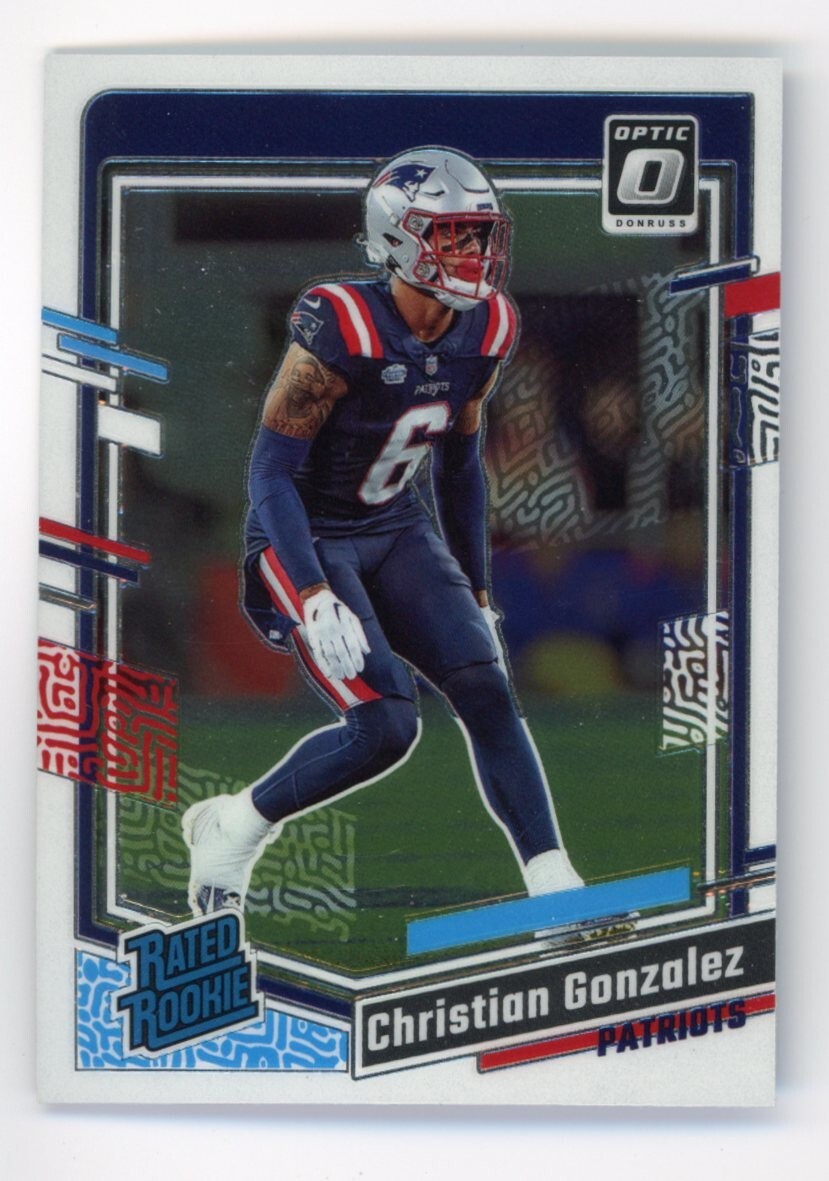 2023 Donruss Optic Christian Gonzalez RC Base Rated Rookie #274 Patriots