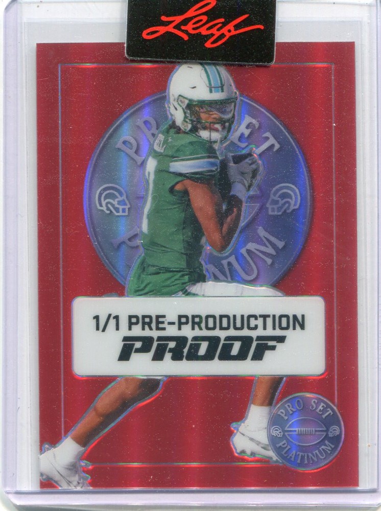 2024 Leaf Pro Set Football Red Prismatic Proof Chris Brazzell II Rookie 1/1