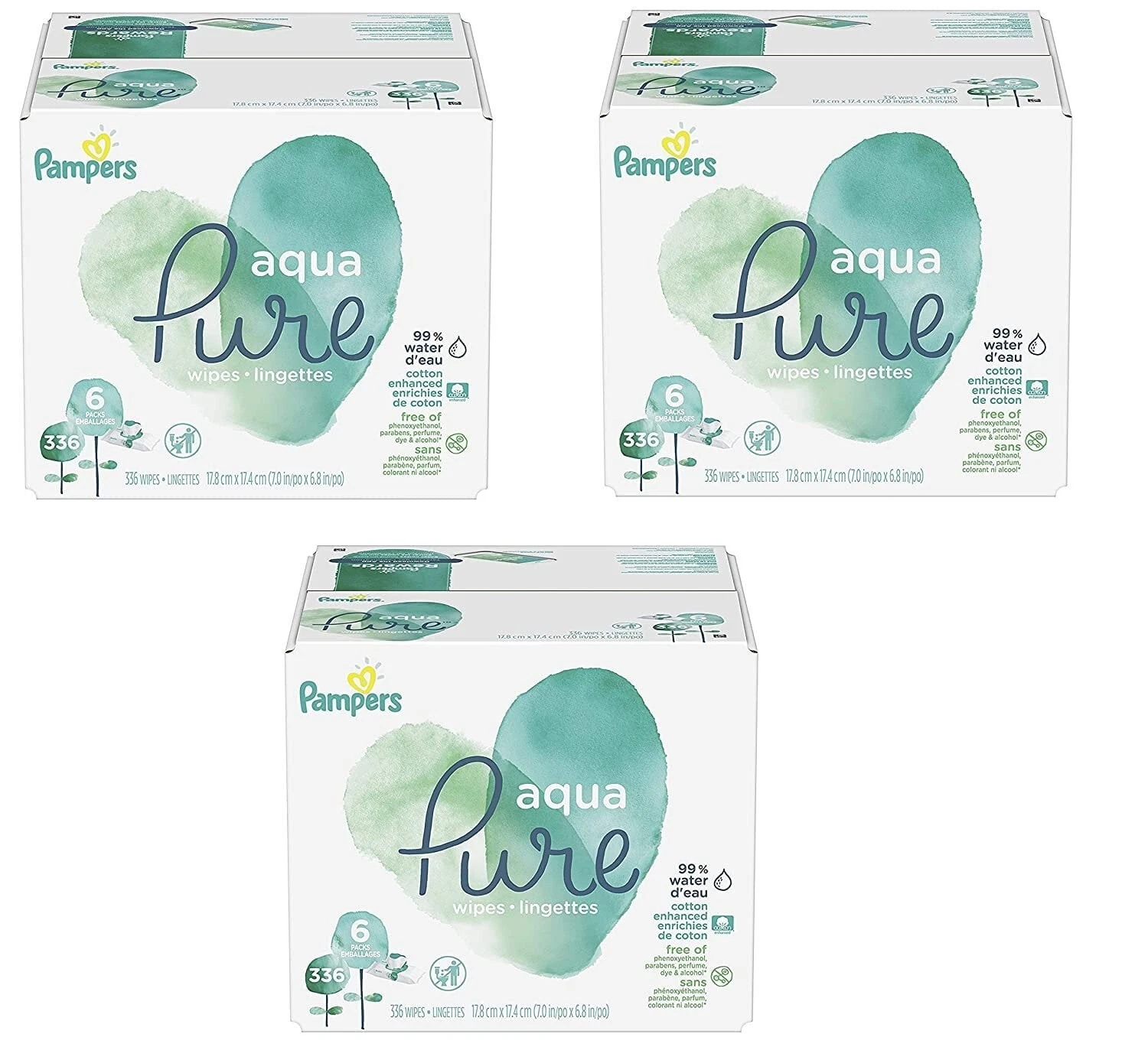 Pampers Aqua Pure 6X Pop-Top Sensitive Water Baby Wipes, 1008 Count
Opens in a new window or tab