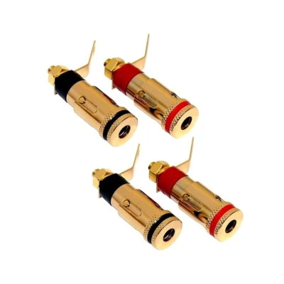Juego de 4 conectores Dynavox | Terminal de altavoz terminales de conexión chapados en oro