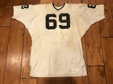 1970'S 1980'S Bowdoin College Polar Bears COLLEGE FOOTBALL GAME USED JERSEY LOA