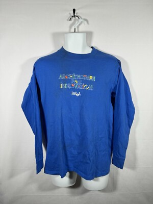 Vintage Intel Architecture For Innovation Long Sleeve TShirt Computer Size L