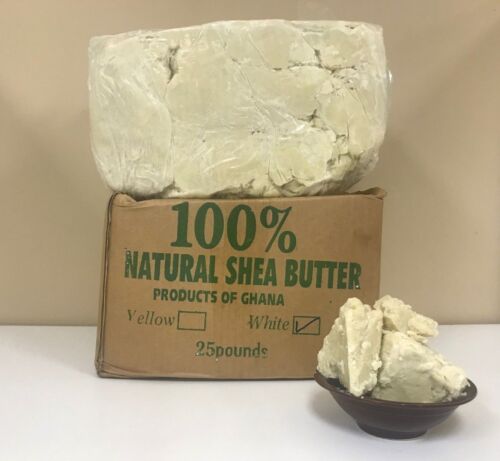 RAW AFRICAN SHEA BUTTER Organic Unrefined WHITE/IVORY Pure Premium Quality  - Afbeelding 1 van 3