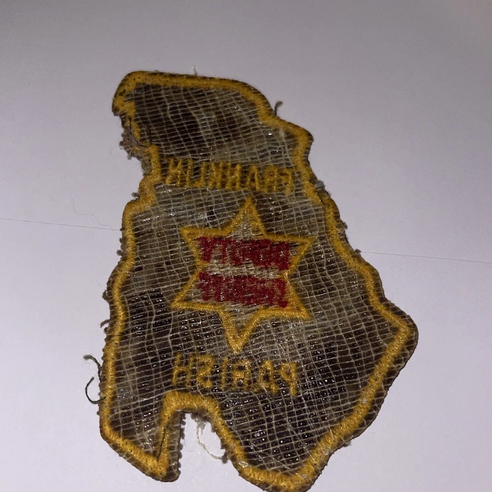 LOUISIANA RARO ESTILO ANTIGUO FRANKLIN PARROQUIA AYUDANTE SHERIFF EN FORMA DE HOMBRO OBSOLETO Foto 3 de 3