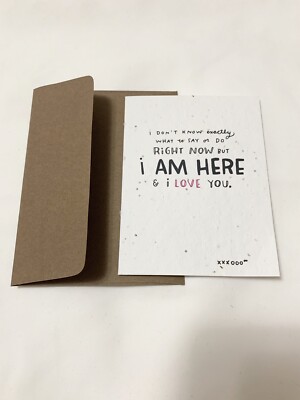 *NEW* Papyrus & Thoughtful Human I Am Here Greeting Card on Seed Paper 