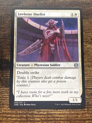 Jawbone Duelist 018/271 Phyrexia: All Will Be One MTG Magic The Gathering L9668* | eBay Jawbone Duelist 018/271 Phyrexia: All Will Be One MTG Magic The Gathering L9668* | eBay