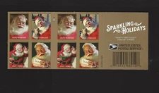 5332 -5335 Sparkling Holidays Santas Forever Pane of 20 Face Value 15.60