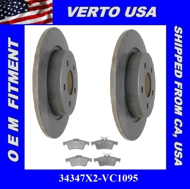 Rear Brake Rotors & Pads For Volvo C30, C70, S40, V50 Base on Chart eBay