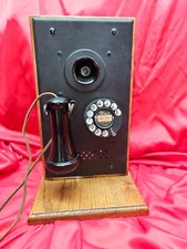 Automatic Electric antique flush wall telephone pre 1940 Restored Model AM-17