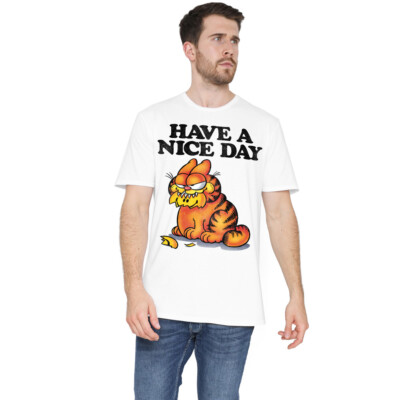 Garfield Nice Day T-Shirt S-2XL, weiß