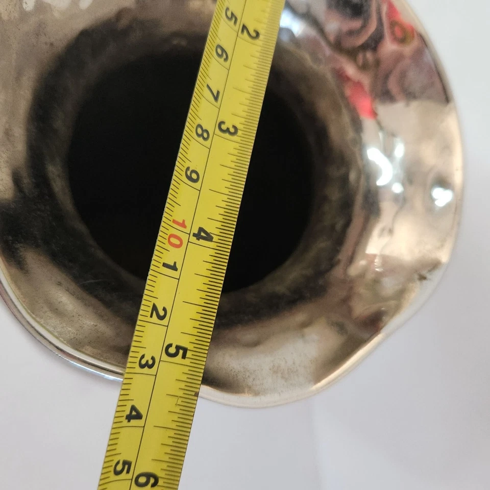 12.5" H Nickel Vase with Nickel Robe Accent by Elegant Expressions 12.5" H - Image 4 of 4