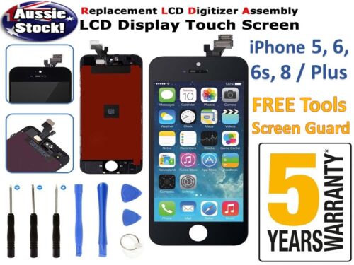 iPhone 6s 6 5 LCD Screen Replacement Full Display Digitizer with Home + Camera - Picture 1 of 4