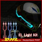 Motorrad Helmbeleuchtung Licht Helm Aufkleber Abziehbild Streifen Dekoration