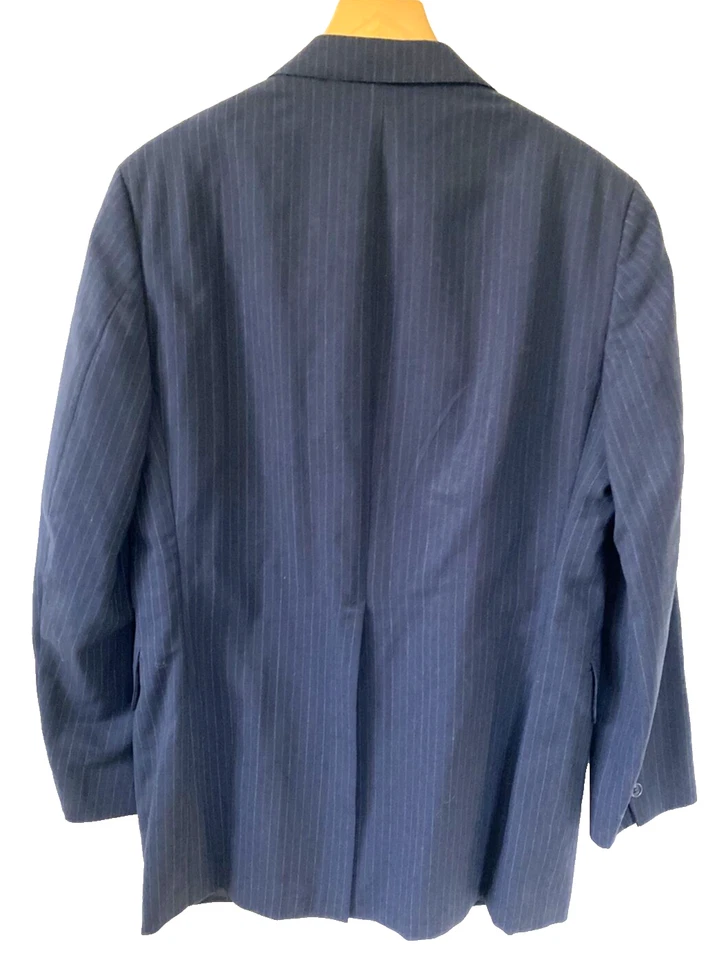 Vtg Retro 90s Brooks Brothers Navy Wool Stripe Blazer Sz 39 Jacket - Image 4 of 4