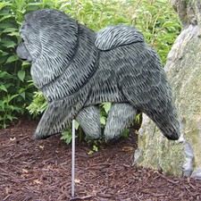 Chow Chow Outdoor Garden Sign Hand Painted Figure Blue