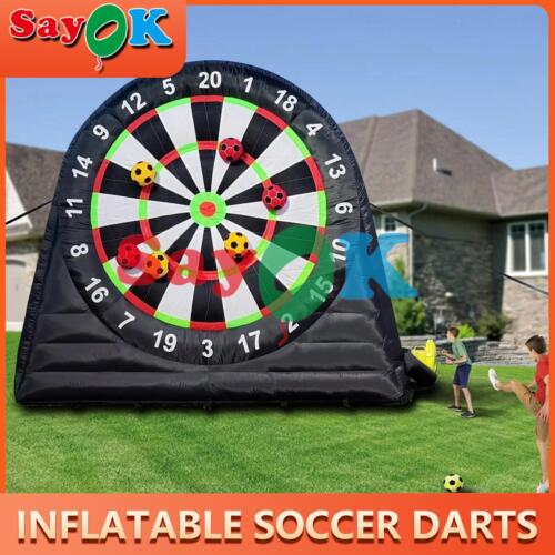 3M Inflatable Soccer Darts Board Kick Game Football games target W/ Balls Party - Afbeelding 1 van 10