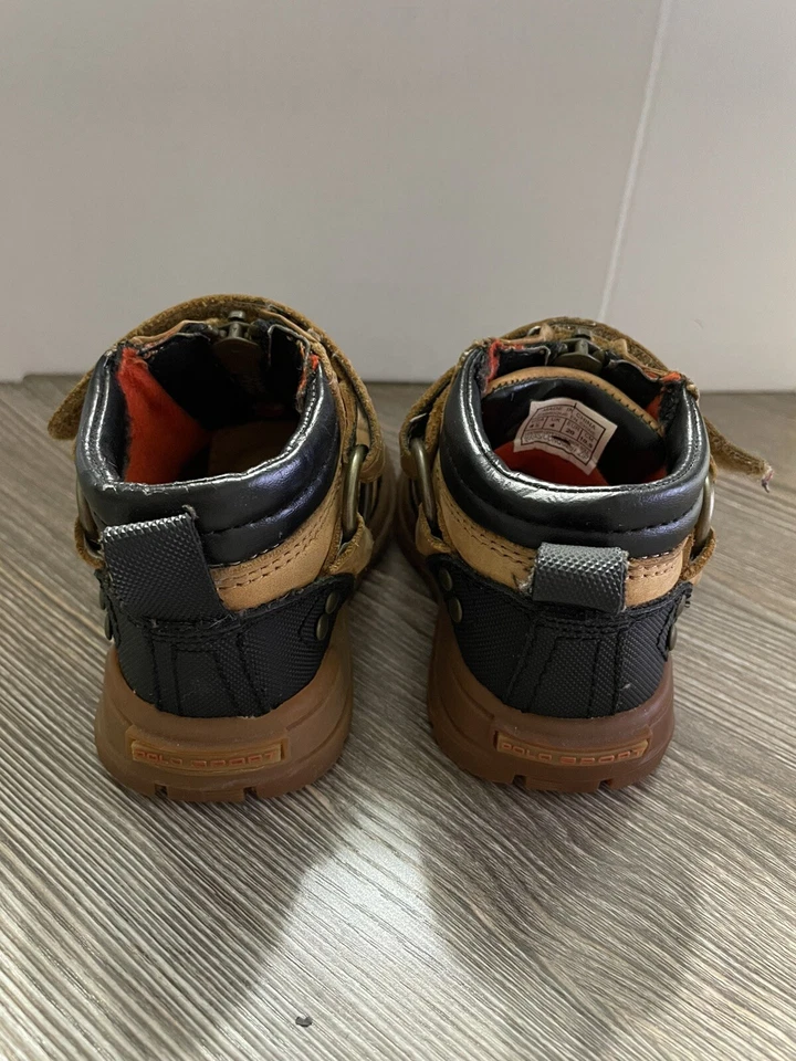 *Excelente Estado* Botas Polo Ralph Lauren Bebé Niño Conquista Cremallera Talla 4.5 Foto 3 de 4