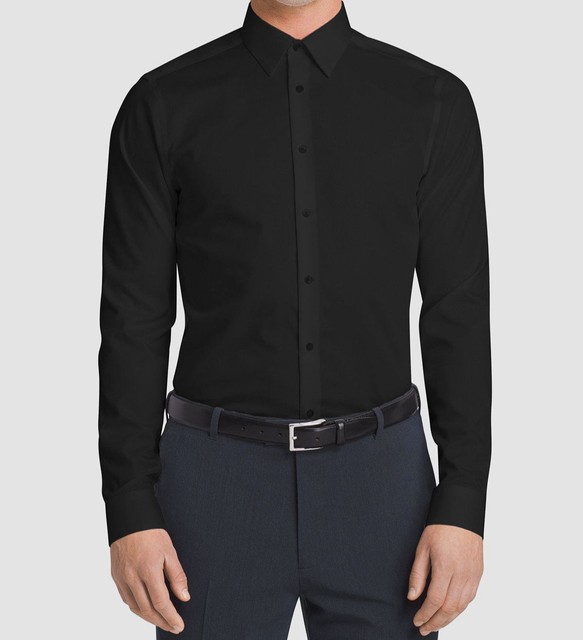 Calvin Klein Black L X Long Sleeve Slim 