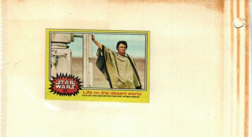 1977 Topps Star Wars Series 3 Yellow Card # 191 Luke life on Desert NEAR MINT - Picture 1 of 2