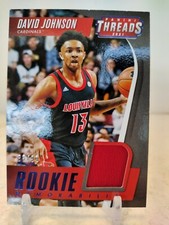 DAVID JOHNSON JERSEY 2021-22 Panini Chronicles Draft THREADS ROOKIE Memorabilia