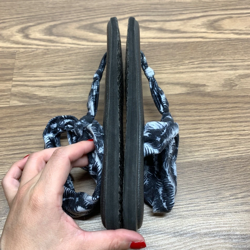 Новый Sanuk йога слинга черный белый ладони сандалии коврик поскользнуться на размер женщин 8 - Изображение 2 из 4