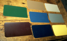 1930 Chrysler Auto Acme Paint Chips set of 16 chips of 2.5" x 4.5" +mix info