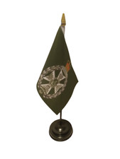 Green Jackets Regiment Military 6" x 4" Flag With Black Base