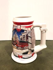 2001 Budweiser Clydesdale Holiday Stein Mug Anheuser Busch with box CS-455