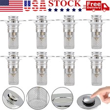 Bathroom Sink Stopper Hair Catcher Bathroom Pop Up Sink Drain Filter Replacement