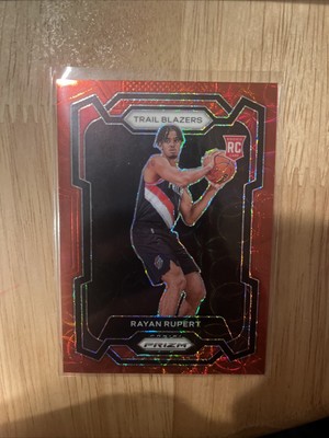 2023-24 Panini Prizm Rayan Rupert Choice Red Prizm Rookie RC #4/88 #140 Blazers