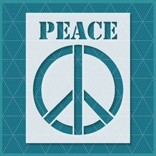 Peace Sign Stencil   Hippie, Protest, Love, Anti-War, Boho, Symbol Craft Art