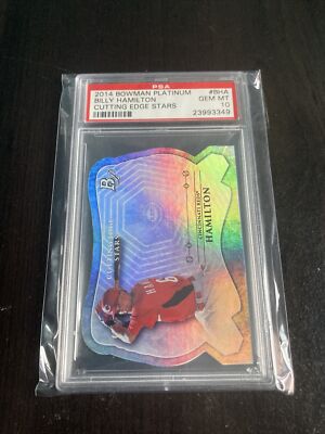 Billy Hamilton BOWMAN PLATINUM CUTTING EDGE STARS CARD PSA 10 MLB 2014 T11-258