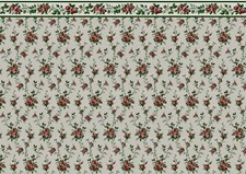DOLLS HOUSE WALLPAPER STICK-ON SELF ADHESIVE MATTE LANDSCAPE 1:!2th Scale A4