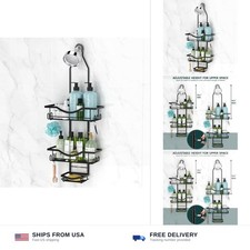 Shower Caddy Hanging Adjustable Shower Caddy, Rustproof Shower Organizer Exte...