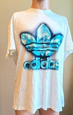 adidas Originals Trefoil Logo Graphic T-Shirt White Cotton Crew Neck Men's XL